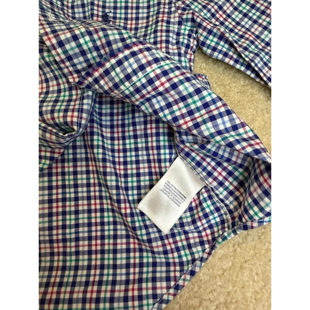 Ralph Lauren Multi Plaid Button Down Kids Long Sleeve Cotton‎ EUC 2T